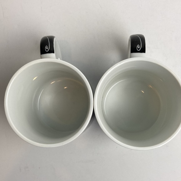 Chaleur Dan May Tea Pots Coffee Mug 2 Cup Set 14oz Black White Whimsy Whimsical - Picture 4 of 13